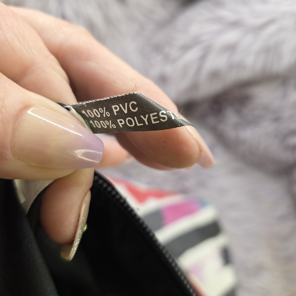 Nicole Miller Pink Black Chevron Crossbody Bag - Picture 11 of 13